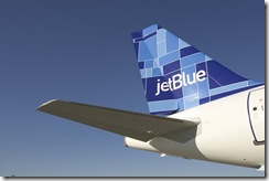 JETBLUE TURNS FIVE; <br />TAKES DELIVERY OF 71ST AIRBUS A320<br />New York, NY (February 11, 2005) – JetBlue Airways [NASDAQ: JBLU] today turned five.  The airline commenced service at New York’s John F. Kennedy International Airport on February 11, 2000, with a ceremonial flight to Buffalo, NY, and back before taking its first commercial flight to Fort Lauderdale, FL, later that day.  Five years later, JetBlue is the largest airline at JFK and ranked as a “major” airline by the US Department of Transportation, having achieved annual revenues of more than a billion dollars.<br /><br />To mark the occasion, David Neeleman, JetBlue’s Chairman and CEO, and Dave Barger, President and COO, hosted an event for JetBlue crewmembers and customers to greet the arrival of the airline’s 71st Airbus A320 aircraft, debuting the fleet’s seventh tail fin design, Mosaic.  Earlier in the day, the airline gave away 500 free tickets throughout New York City’s five boroughs to support the charity City Harvest.  Ticket seekers had to dress as their favorite JetBlue destination and bring canned goods for the charity.<br />