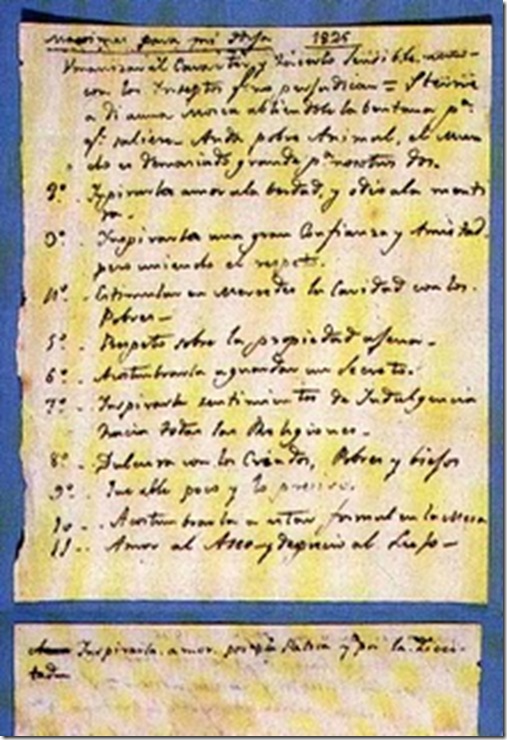 Maximas de San Martin manuscritas