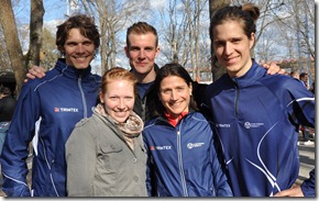 KFUM gänget som var hårda nog att ställa upp på TSM 2011 - Per, Sofie, Lukas, Antje och Lasse