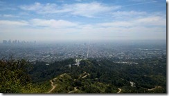 View from Mt. Hollywood, Griffith Observatory from above