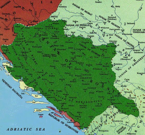 just over the Dinaric Alps