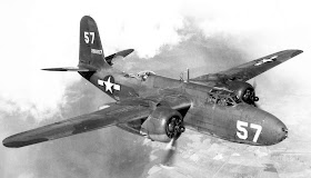 Douglas A-20G-20-DO No. 57 (S/N 42-86657) in flight. (U.S. Air Force photo)