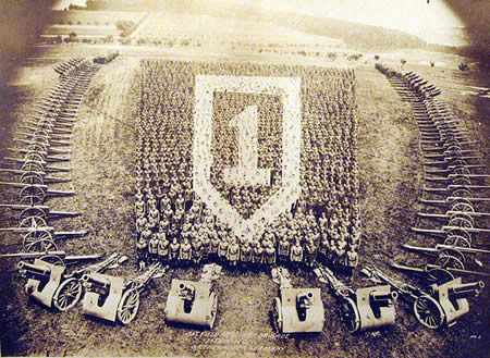 Grenzhausen, Germany - 1st Field Artillery Brigade, 1st Division, 1919 - Amazing  Mass Formation