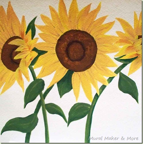 how to paint sunflowers again