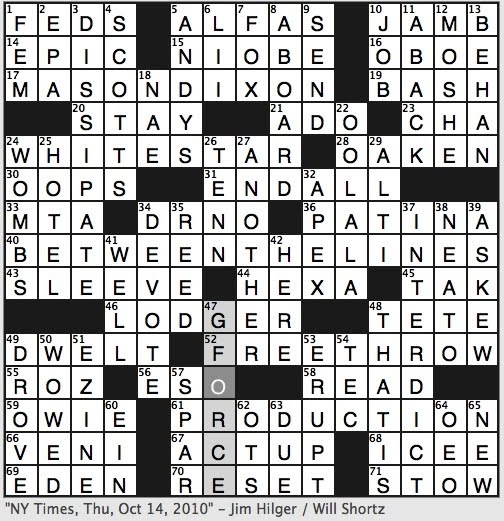 Rex Parker Does The NYT Crossword Puzzle Petrified Weeper Of Myth 