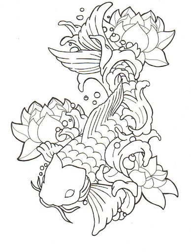 japanese goldfish tattoo. Koi Fish Tattoo Designs