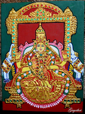 goddess Lakshmi Tanjore painting