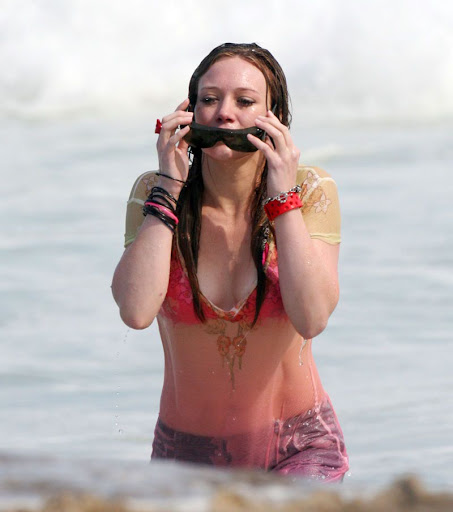 Hilary Duff in Wet Bikini