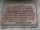 Placa Corregidora de Queretaro