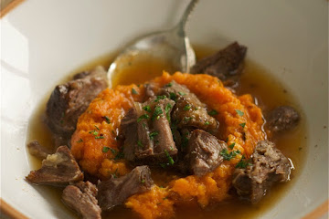 Cardamom Broth with Oxtails &amp;amp; Vanilla Honey Sweet Potatoes