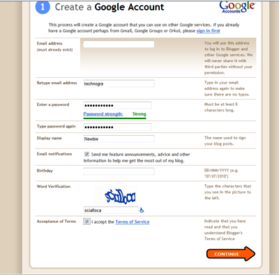 Creating a Google Account