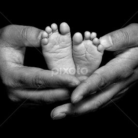 One day you will be a man my son by Nick Moore - Black & White Portraits & People