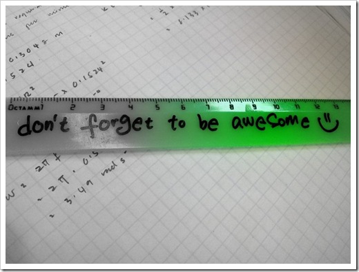 on my ruler - physics 