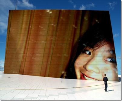 Gabrielle on a wall