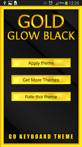 Gold Glow Black Keyboard Theme