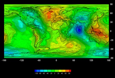 mapa gravitacional terrestre
