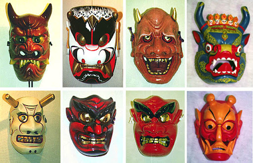 Japanese Oni Masks look very imposing images credit nohmaskcom 