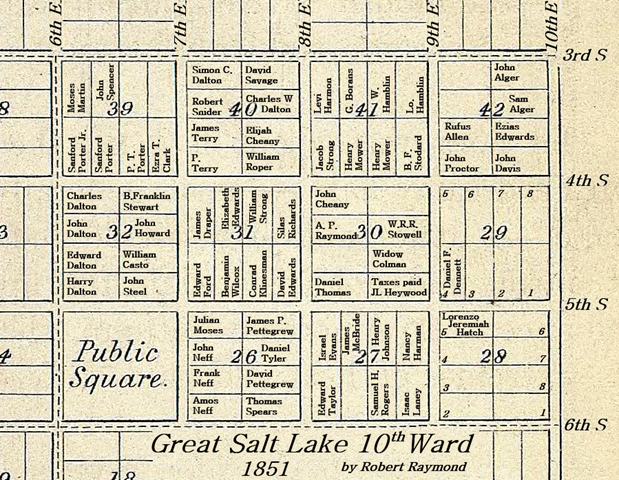 Salt Lake Cith 10th Ward, 1850