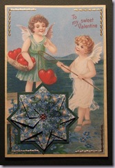 victorian valentine card with tea bag folding.