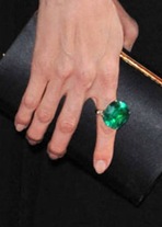 Angelina Jolie Emerald Earrings and Ring
