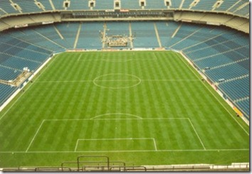 The Silverdome, ready to host the World Cup on its grass soccer field.