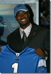 28 April 2007: Calvin Johnson is all smiles after the Detroit Lions made him their 2007 #1 draft pick at Radio City Music Hall in downtown Manhattan, New York, New York.