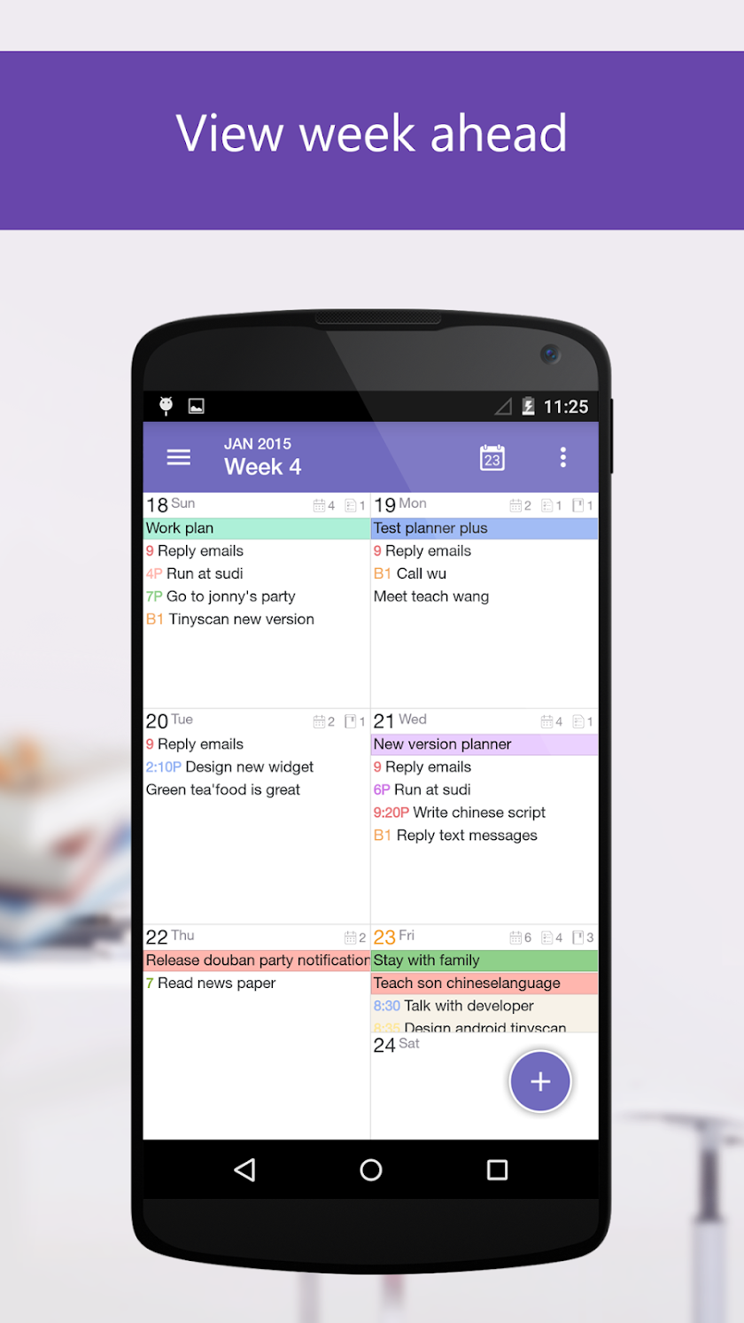 Planner Plus - Daily Schedule Screen 2