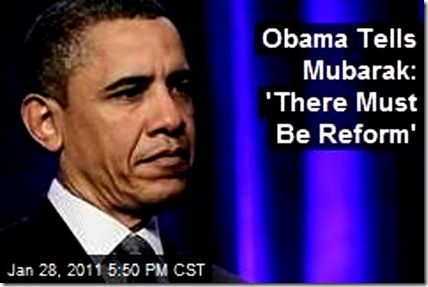 Obama- Mubarak must reform