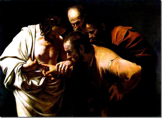 Doubting Thomas. Caravaggio 1602-1603