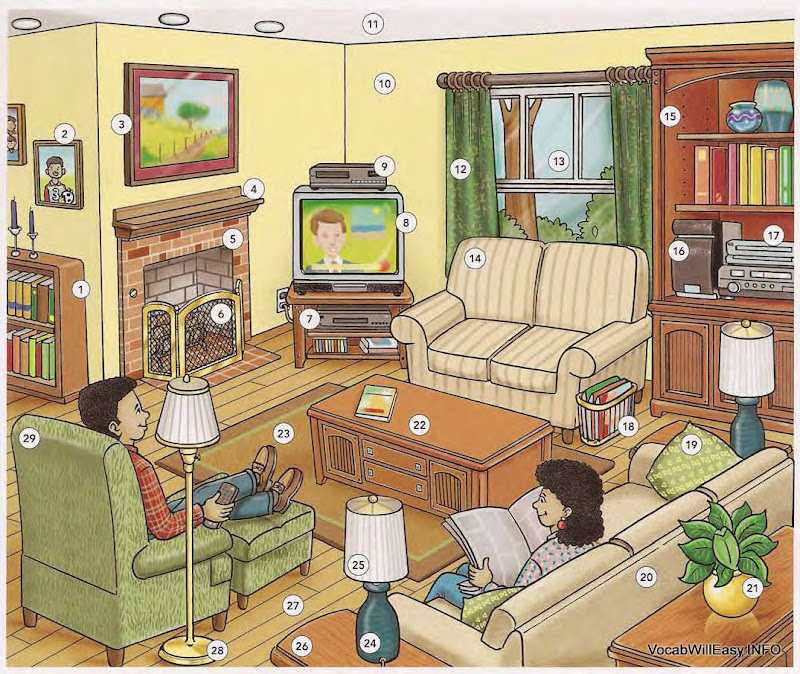 Living Room Online Dictionary For Kids