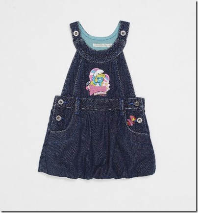 Baby Smurf Print Denim Dress - HKD 259