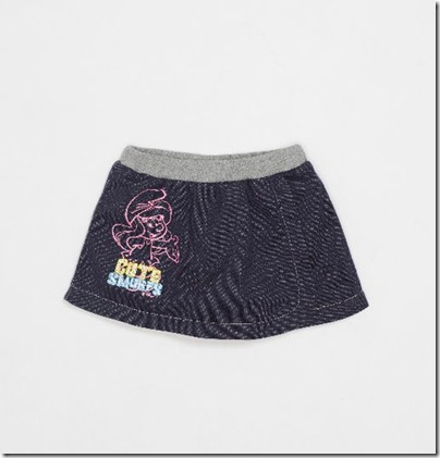 Baby Smurf Print Denim Skirt - HKD 159