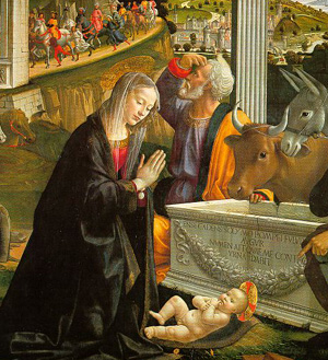 Ghirlandaio (italiano, 1449-1494), Natividad, Santa Trinità, Florencia