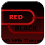 GO SMS Theme Dark Red Black Apk