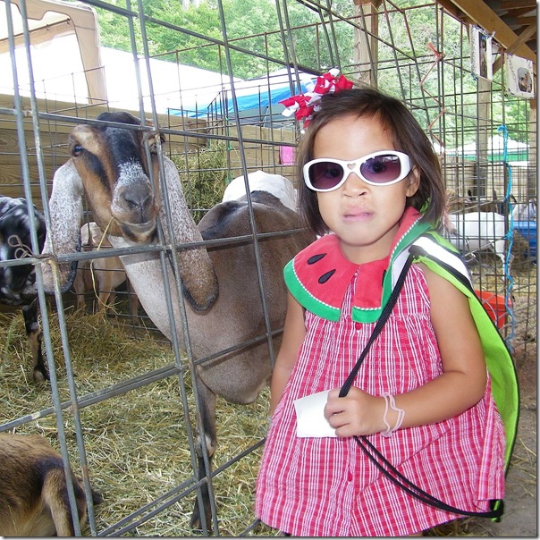 sarah with goats