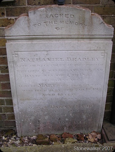 Bradley John Mary Fanny Josiah headstone