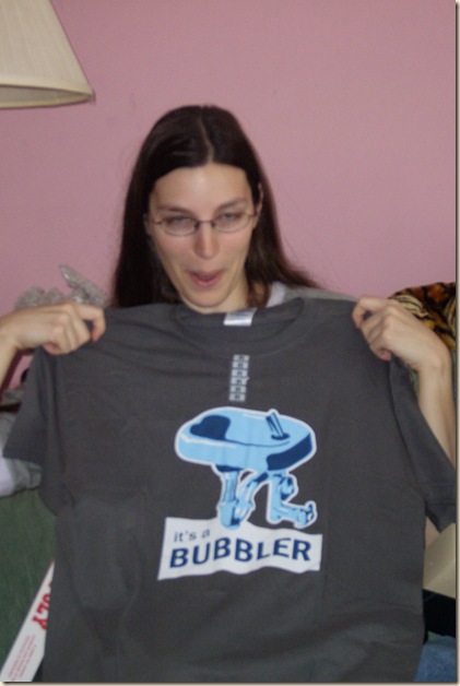 front of bubbler shirt