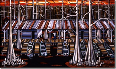 David Bates's "Lower End Boat Dock II"  (Photo: DC Moore Gallery, New York)
