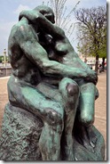 Rodin's Le Baiser (The Kiss) in the Tuileries Garden in Paris
