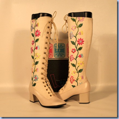 vintage floral go go boots