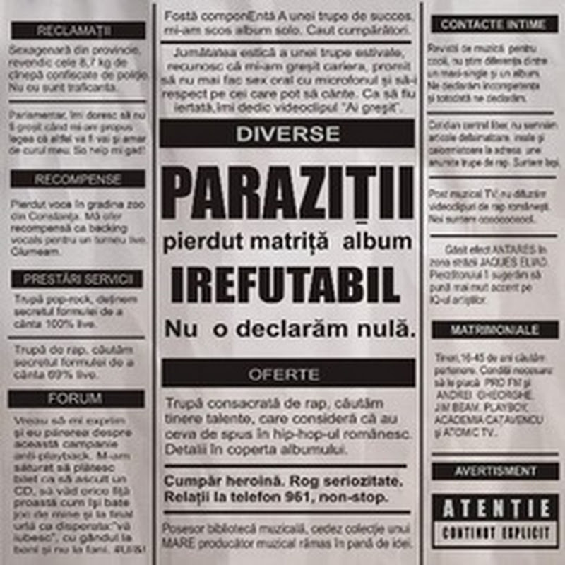Listen & view Parazitii's lyrics & tabs