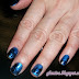Nail Art Design: Shimmer Blue and Black Art