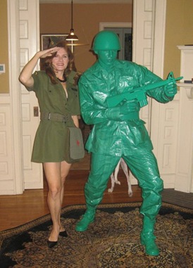 disfraz de soldado de plástico verde