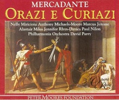 Cover of the Opera Rara recording of Mercadante's ORAZI E CURIAZI