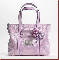 Fashion Handbags Information A Light Purple Coach Coach Handbags Touchable Glamour Fresh Spring Shades And The Joyful Burst Of Poppy Details In A Classic Tote Signature Fabric With Sequins Leather