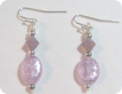 2-1-11 OWOH lavendar earrings