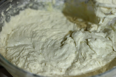 close-up photo of the batter in the bowl