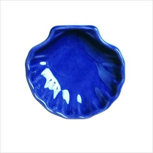 Shell Dish Miniature Appetizer Dishes in Azure Blue