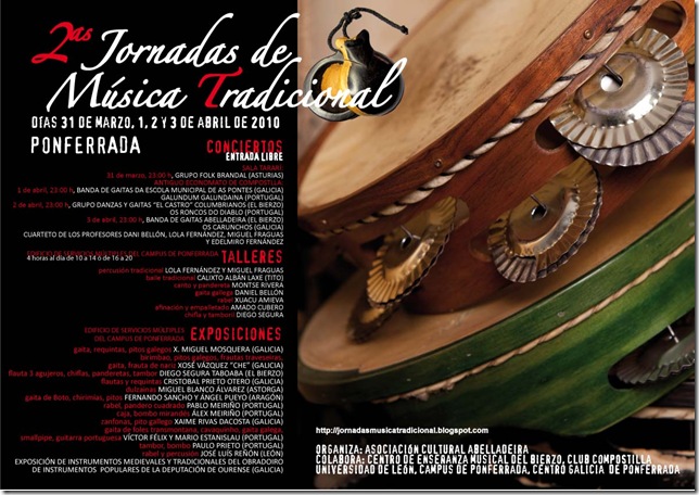 CARTEL JORNADAS música tradicional Ponferrada 2010