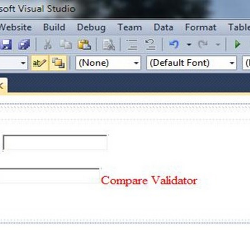 Compare Validator In ASP.Net